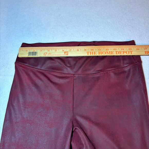 NYDJ Coated Skinny Leggings Pull-On Slimming pants Burgundy Size M - Picture 3 of 8